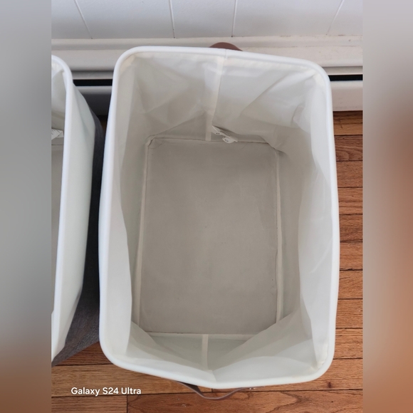 2 Large Fabric Storage Baskets | 25.5L Storage Bins, Linen Closet Baskets - Picture 8 of 10